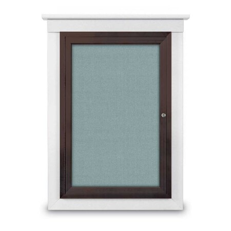 United Visual Products Sliding Glass Door Radius Letterboard, Hdr, 48"x36", Gold/Grey Vinyl UV9020ACSH-GOLD-GREYVL